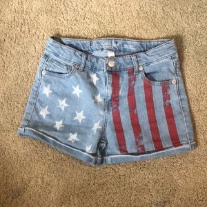 Red, white, and blue shorts!